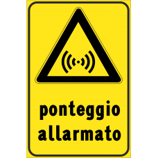 Cartello ponteggio allarmato